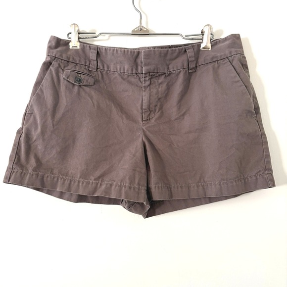 Ann Taylor Loft Women's Shorts Size 8 – Brown 100% Cotton Casual Summer Shorts - Picture 1 of 5